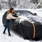 All Weather Waterproof Car Cover Heavy Duty Full Coverage Protection from Rain Sun Snow & Dust for Outdoor Parking & Long Term CM World