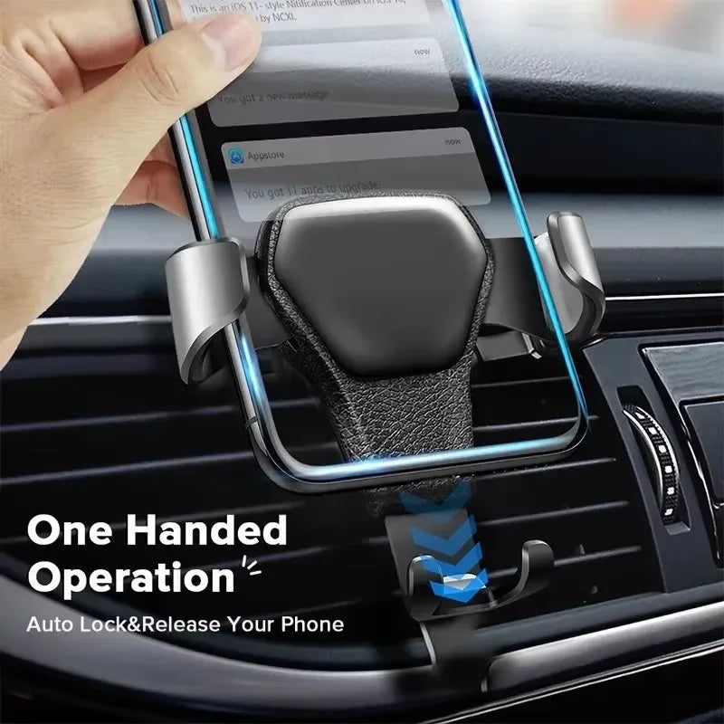 Universal Gravity Auto Lock Phone Holder Car Air Vent Clip Mount Mobile Phone Stand Cellphone Bracket Support For iPhone Samsung