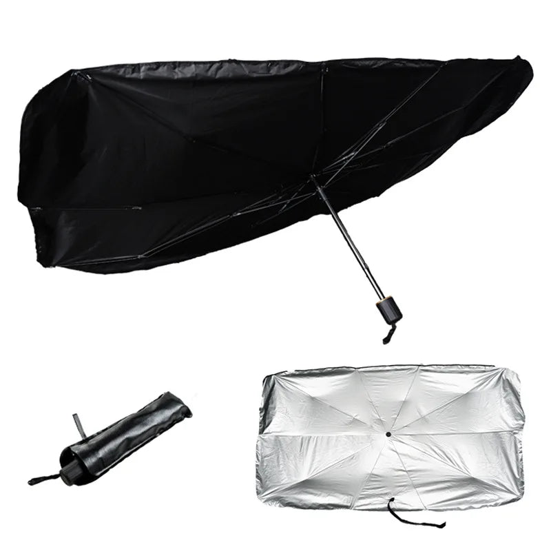 Car Sunshade Umbrella Windshield Folding Front Parasol Umbrella Type Sun Shade for Car Window Summer Sun Protection Accessories