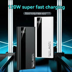 Lenovo 500000mAh 120W Super Fast Charging Power Bank High Capacity External Battery Portable Battery Charger For iPhone Samsung Car Mobile World