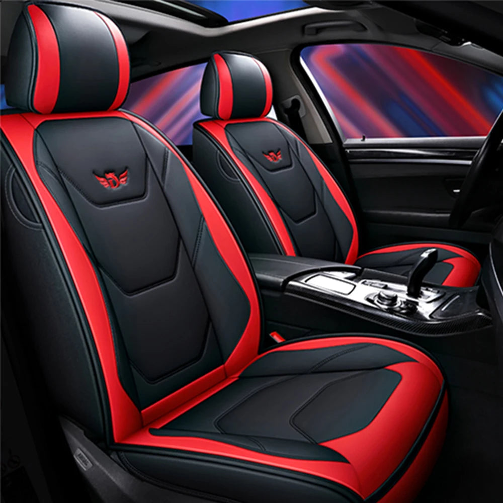 Leather Car Seat Covers For Solaris Hyundai Tucson 2019 Kona Getz ix35 Creta ix25 i40 Accent Ioniq Veloster Santa Fe Accessories CM World