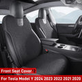 Karcle Car Seat Cushion For Tesla Model Y 2020-2024 5-Seat Ice Silk Car Seat Cover Breathable Summer Car Interior Accessories Car Mobile World