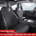 Karcle Car Seat Cushion For Tesla Model Y 2020-2024 5-Seat Ice Silk Car Seat Cover Breathable Summer Car Interior Accessories Car Mobile World