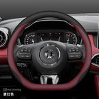 Leather Car Steering Wheel Cover for MG 3 5 One ZX RX5 ZS EHS HS PHEV Luxury Hybrid 2025 2026 Accessories