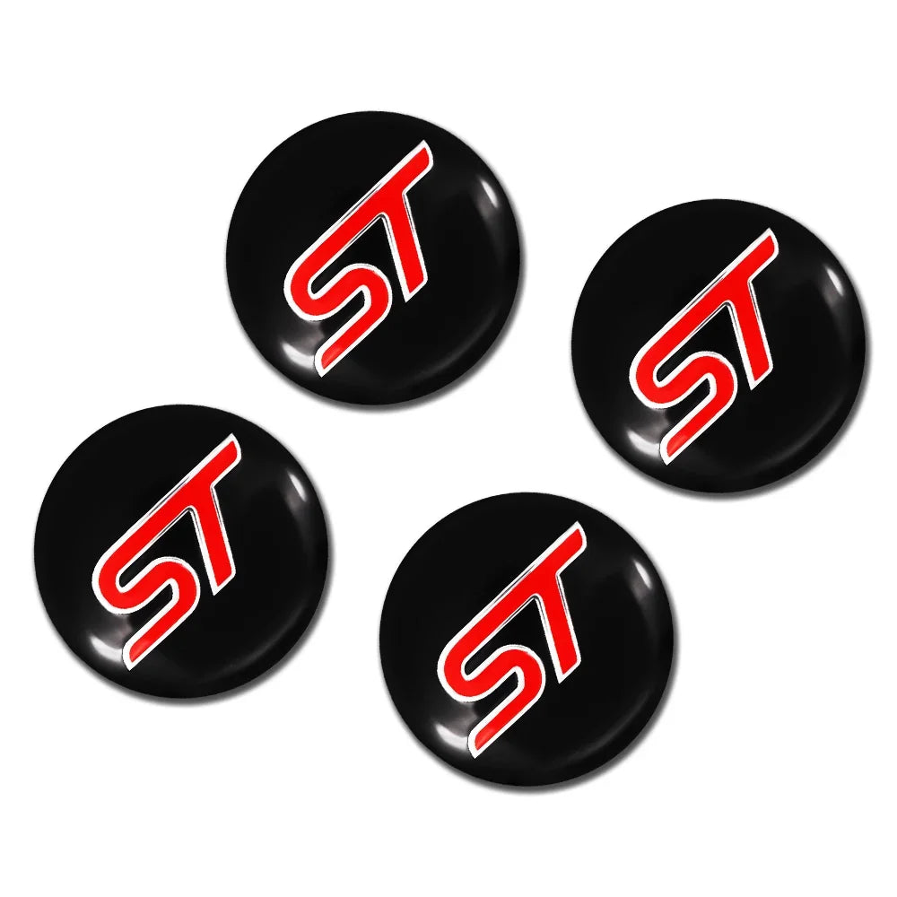 Waterproof 56mm Car Wheel Center Hub Cap Covers Sticker Rim Emblem Badge Decal for Ford Kuga Transit Mondeo Focus
