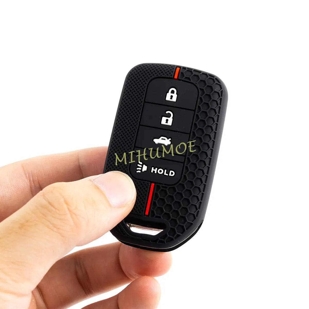 Silicone Car 4 Buttons Key Case Chain Cover Protection For Honda Accord Civic CR-V HR-V Fit Pilot Insight 2019 2020 2021 2022 CM World