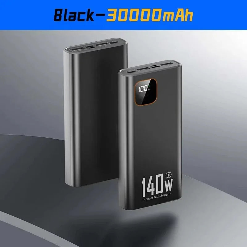 New 500000mAh Power Bank 140W Super Fast Charging Powerbank Portable External Battery Charger for iPhone Huawei Samsung Xiaomi
