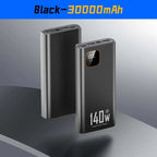 New 500000mAh Power Bank 140W Super Fast Charging Powerbank Portable External Battery Charger for iPhone Huawei Samsung Xiaomi