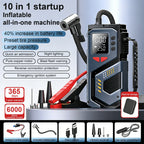Portable Jump Starter With Air Compressor For 12V Petrol Diesel Car 150 PSI Car Tires Air Pump with LED Lights & Pressure Gauge