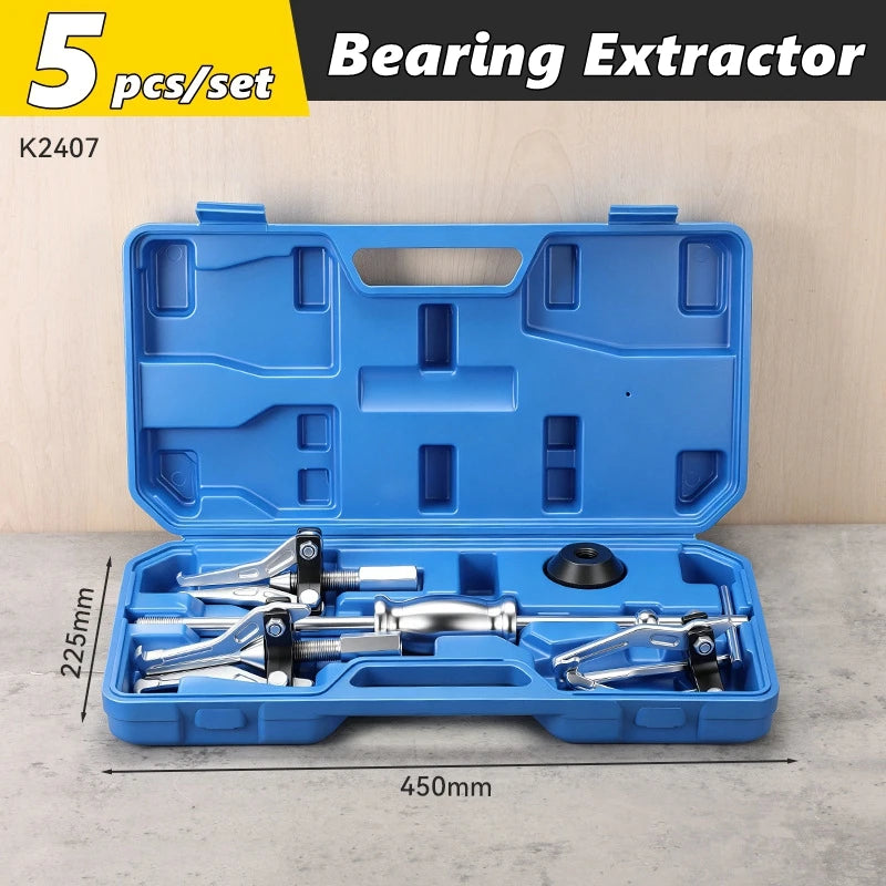 5Pcs Internal External Slide Hammer Puller Set Wheel Axle Bearing Remover Auto Car Front Rear Bearing Extractor Repair Tool