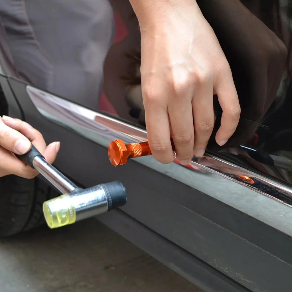 9 Heads Tips Paintless Dent Repair Kit Car Body Dent Removal Tools Knockdown Tips Tools Metal Dent Tap Down Tools CM World