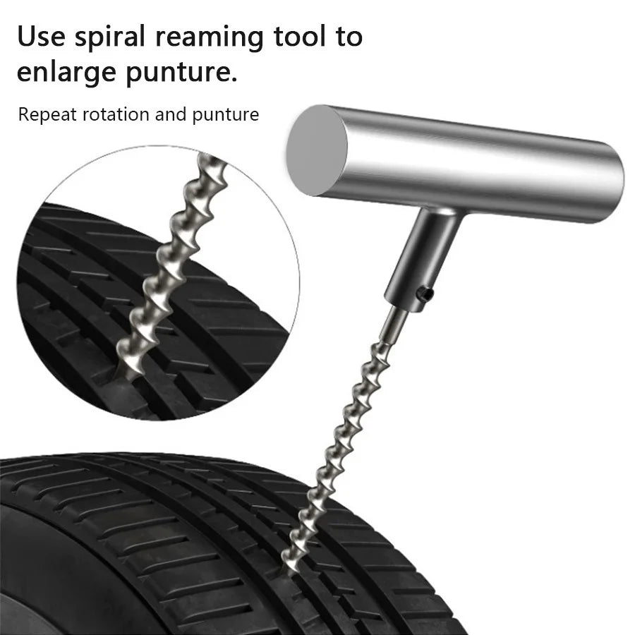 Car Tire Repair Tool Tire Repair Kit Studding Tool Set Auto Bike Motorcycle Tire Repair Puncture Plug Car Accessories