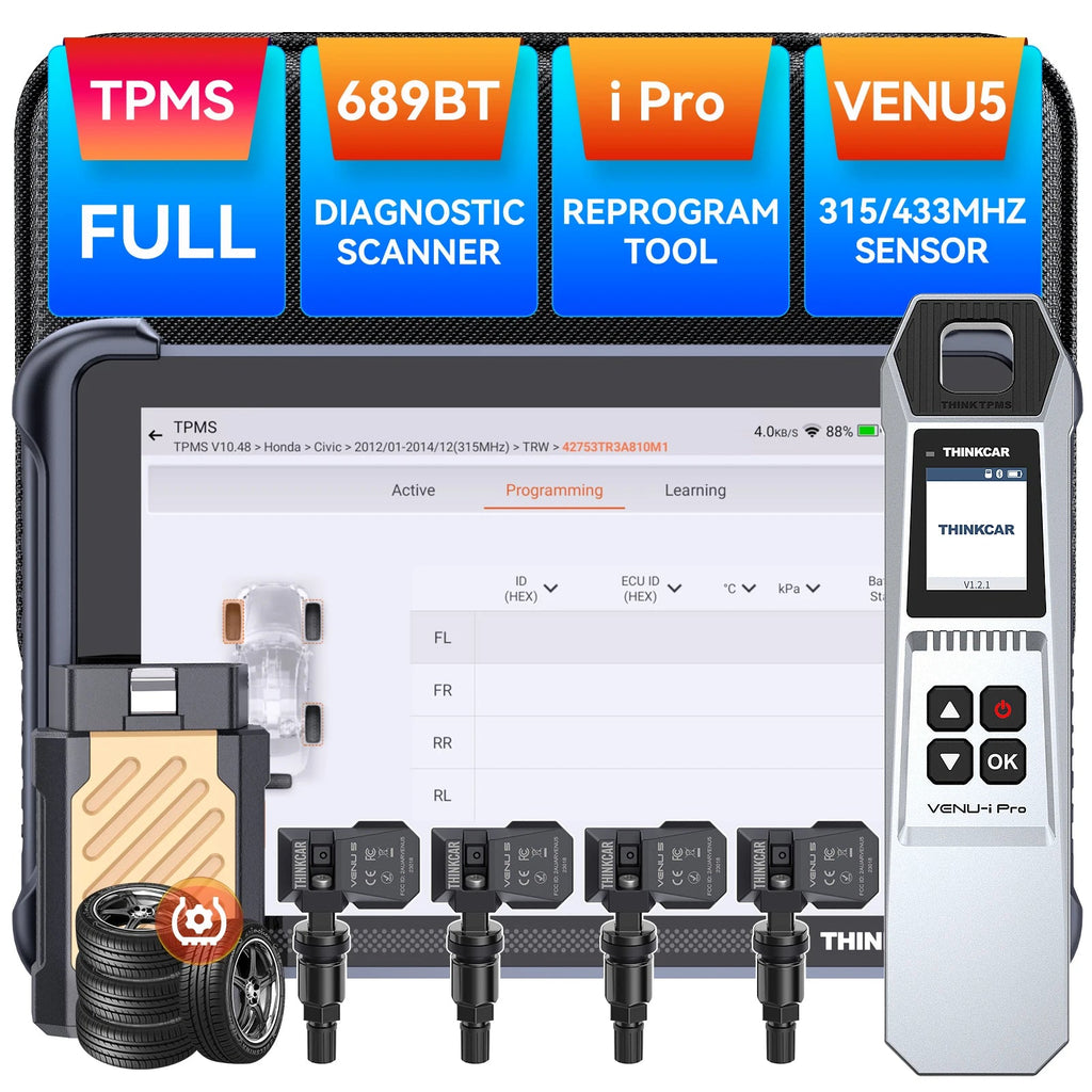THINKCAR THINKSCAN 689BT TPMS IMMO Key Programming Auto Diagnostic Tool CANFD DOIP ECU Coding 34 Resets Life Free Obd2 Scanner Car Mobile World