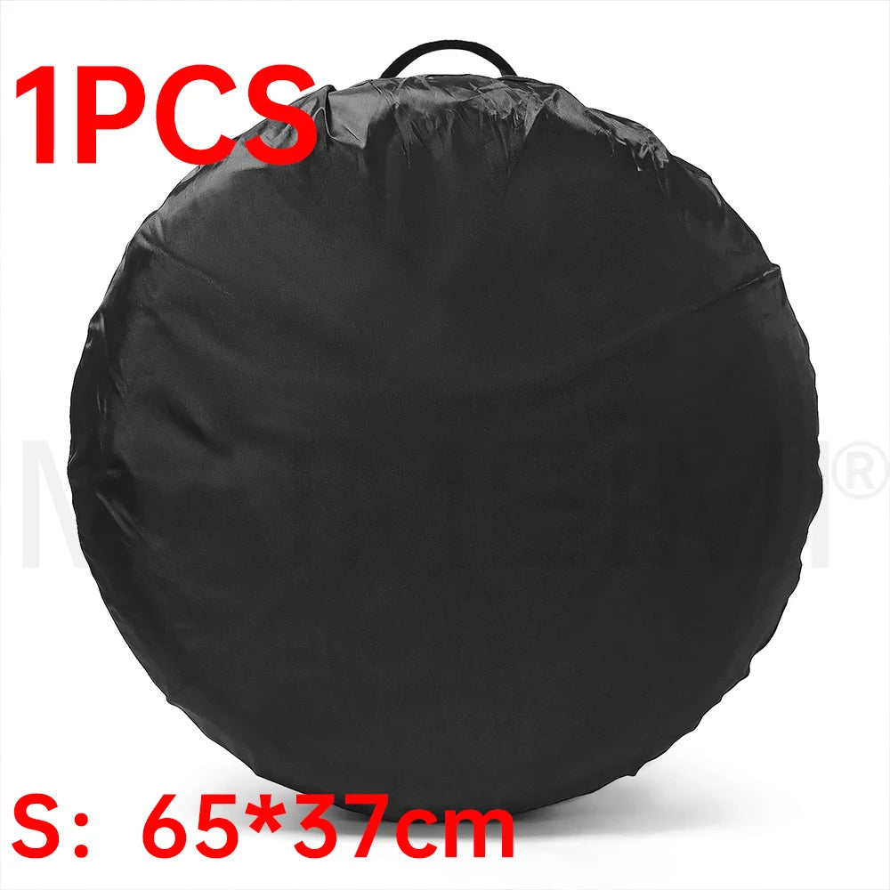 1/2/4PCS Car Auto Wheel Tire Cover Weatherproof Dust-Proof 4x4 Overland Vehicle Spare Tire Cover Case Bag Polyester CM World