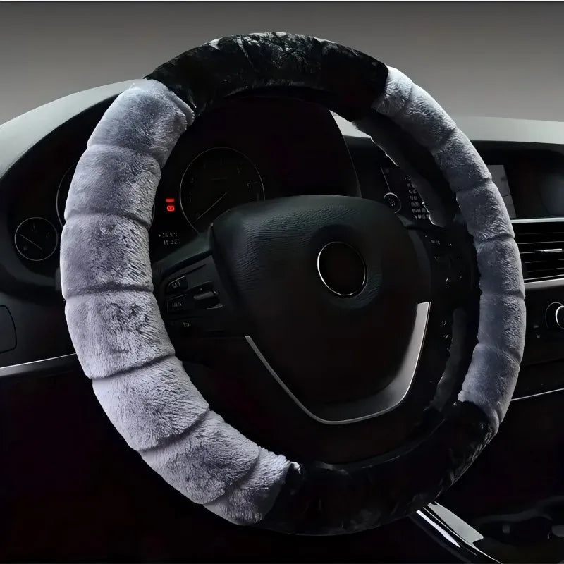 Cute Cartoon Ear Steering Wheel Cover - Warm & Cozy 15 Inch Universal Protector for Women's Car Accessories CM World