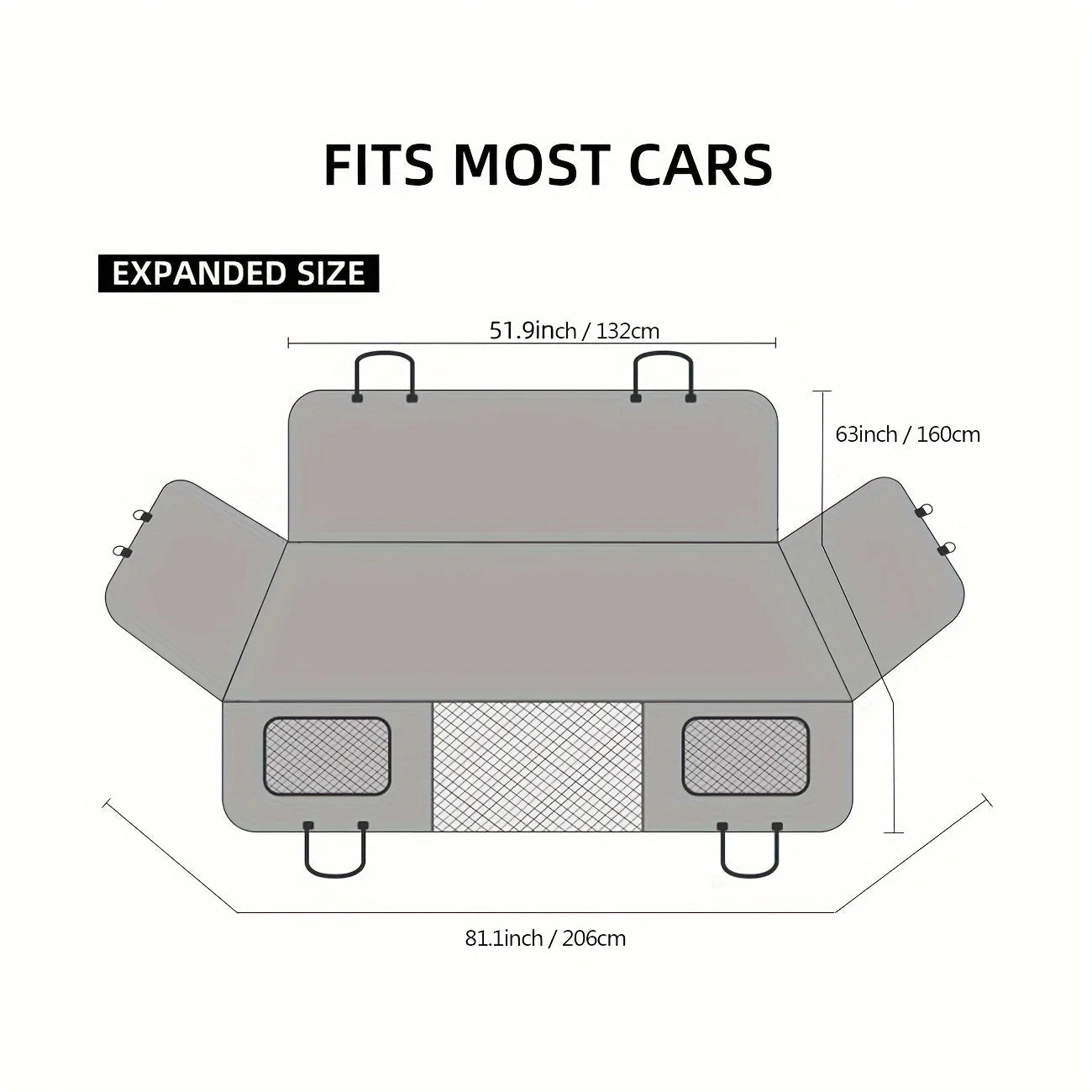 Hammock-Style Portable Back Seat Cover: Waterproof & Scratch-Proof Pet Car Seat Protector - Anti-Slip Fabric with Soft Padding CM World
