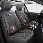 5-seat  car seat cover, new nappa leather ice silk fixed lumbar support, four-season universal, suitable for most cars CM World
