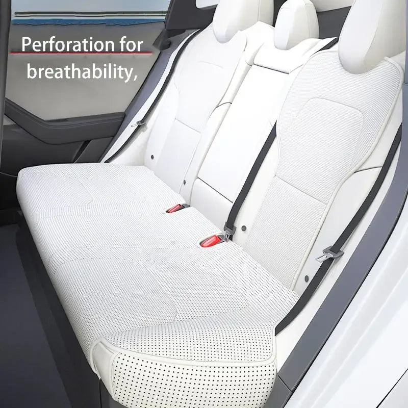 For Tesla Model Y 2025 2026 Juniper Ventilation Leather Seat Cover Cushion Breathability Comfortable Seat Interior Accessories