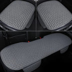 3pcs Universal Size Breathable Non Slip Car Seat Cover Front Seat Protector Cushion Linen Fabric Auto Interior Accessories CM World