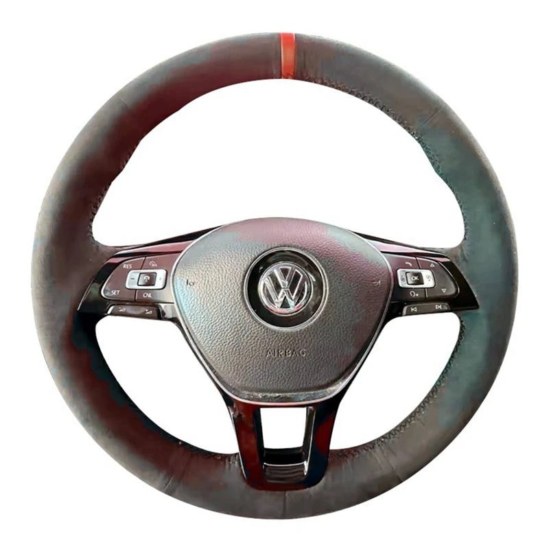 Car Steering Wheel Cover For Volkswagen VW Amarok T6 California Caravelle Kombi Multivan Transporter Golf Mk7 Sharan Polo Jetta CM World