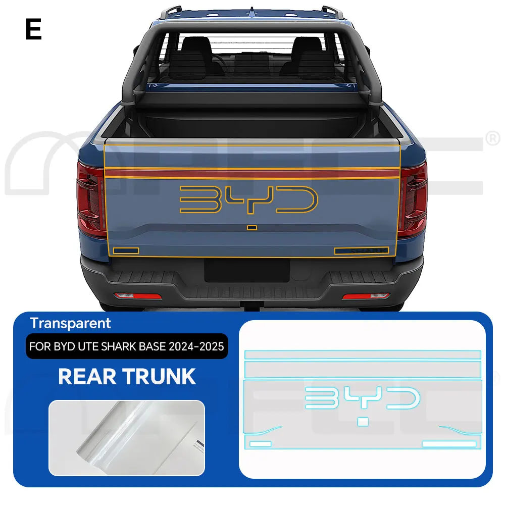For BYD Ute Shark Base 2024-2025 9Mil TPU Paint Protection Film Car Body Sticker Anti-scratch Protective PPF Car Accessories Car Mobile World