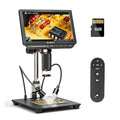 Elikliv EM4K 4K HDMI Digital Microscope for Electronics 8" 2000X Soldering Microscope for PCB Inspection Repair with 10" Stand CM World