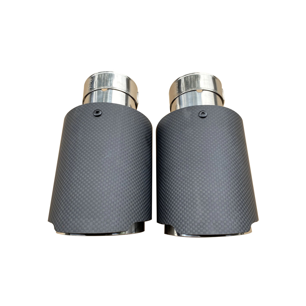 1PC Automotive Universal Stainless Steel Exhaust Pipe Muffler Carbon Fiber Trim Tail Pipe Exhaust Tip Exhaust Tip