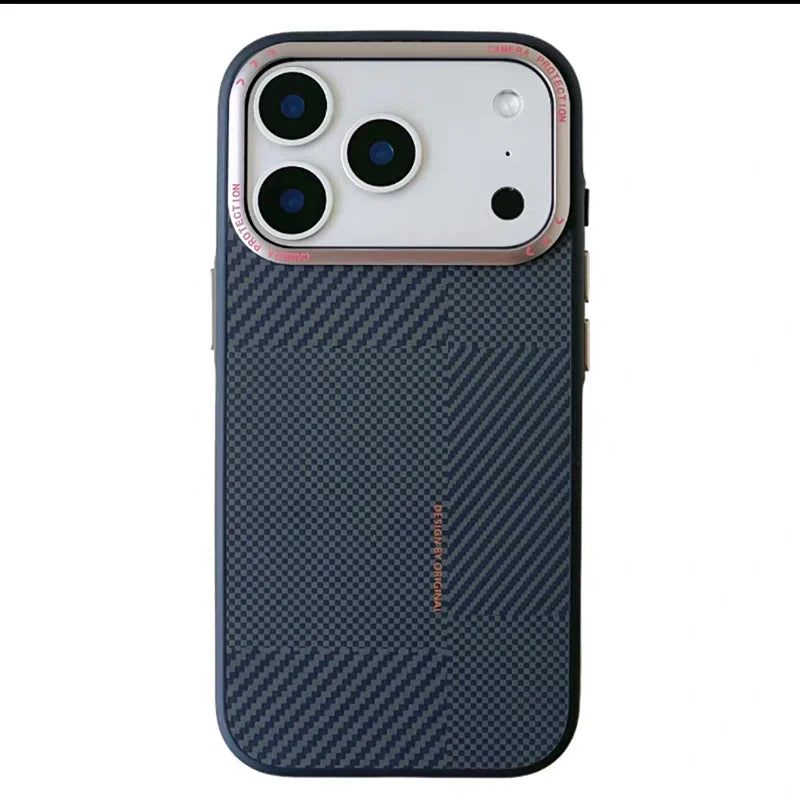 Matte Carbon Fiber Texture Magnetic Case For iPhone 17 16 15 Pro Max Wireless Charging Alloy Lens Shockproof for MagSafe Cover Car Mobile World