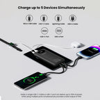 PISEN 3C Certified Power Bank 10000mAh & 20000mAh 20W Fast Charging Powerbank With 4 Built-in Cables For iPhone Samsung Xiaomi Car Mobile World