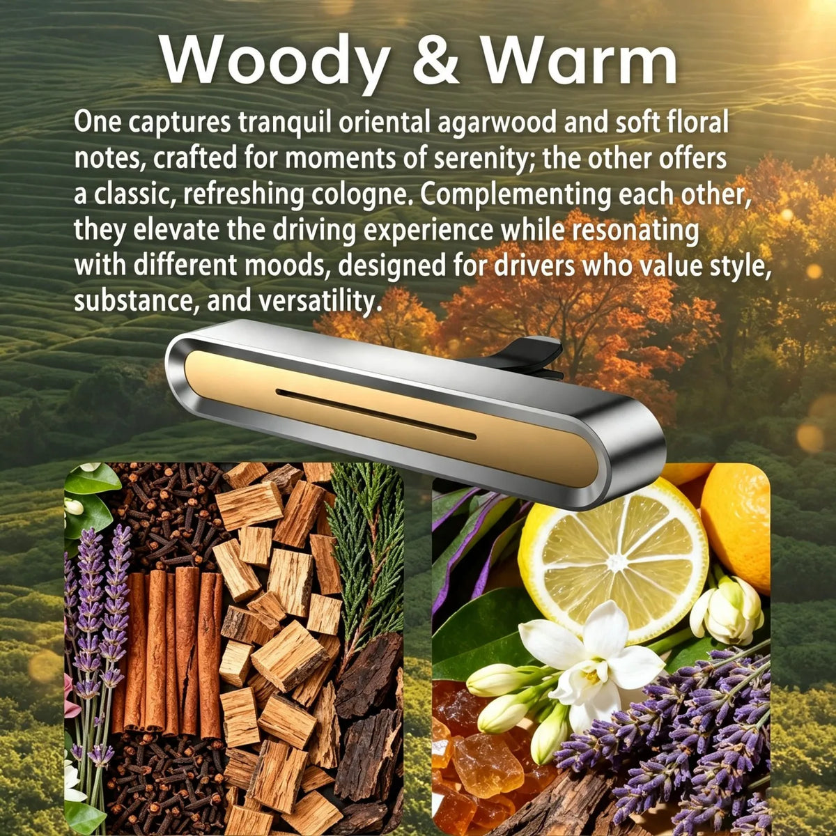 Luxury Car Air Freshener Long Lasting Fragrances Auto Air Outlet Perfume Freshener Car Aroma Diffuser Vent Clip