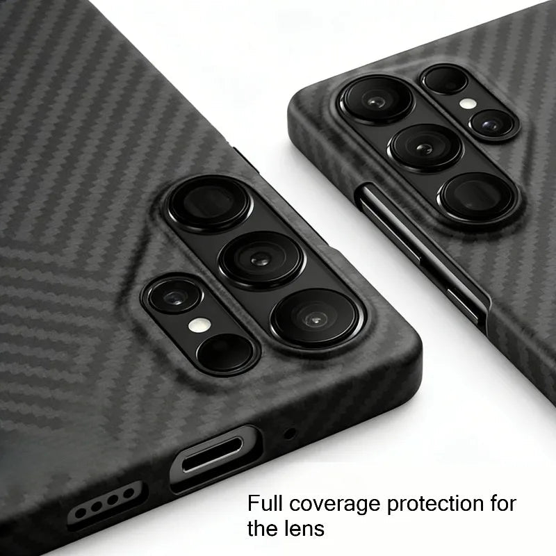 Ultra-thin Carbon Fiber Texture Pattern For Magsafe Case For Samsung S26 Ultra S25/24 Plus Premium Business Anti-fall Hard Cover