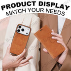 2 In 1 Leather Flip Case for Iphone 18 17 Promax 16 Pro Max 15 Plus 14 13 12 17E 16E Magnetic Cash Card Holder Wallet Phone Case