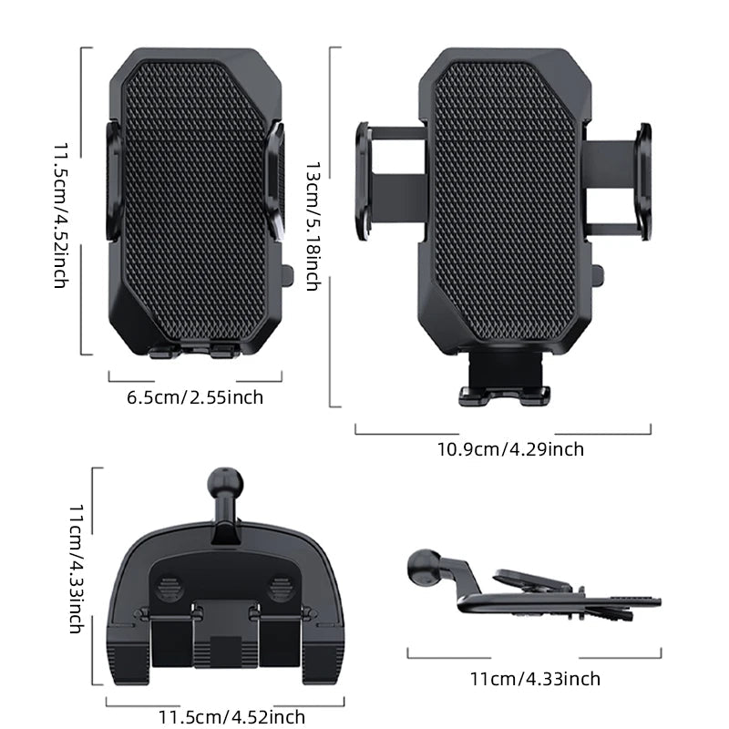 1PC Car Press CD Port Mobile Phone Bracket Car Air Outlet Navigation Mobile Phone Bracket CM World