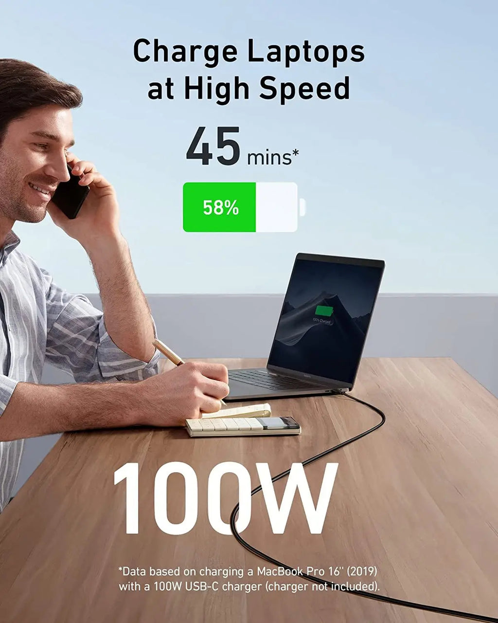 Anker Powerline III USB C to USB C High Speed Charger Cable 100W 6ft 2.0 Type C Charging Cable Dual-Chip Design