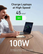 Anker Powerline III USB C to USB C High Speed Charger Cable 100W 6ft 2.0 Type C Charging Cable Dual-Chip Design