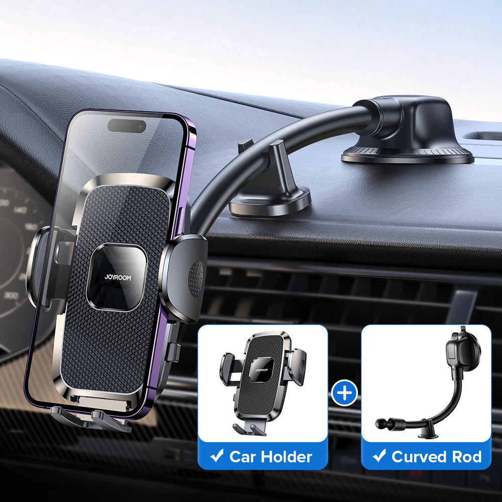 Dashboard Car Phone Holder【360° Widest View】9in Flexible Long Arm, Universal Handsfree Auto Windshield Air Vent Phone Mount 2025 CM World
