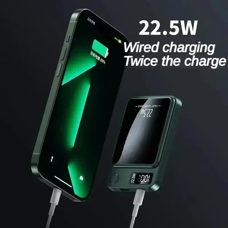 Lenovo Wireless Magnetic Power Bank 500000mAh 22.5w Super Fast Charging Portable External Battery Powerbank For Iphone Samsung