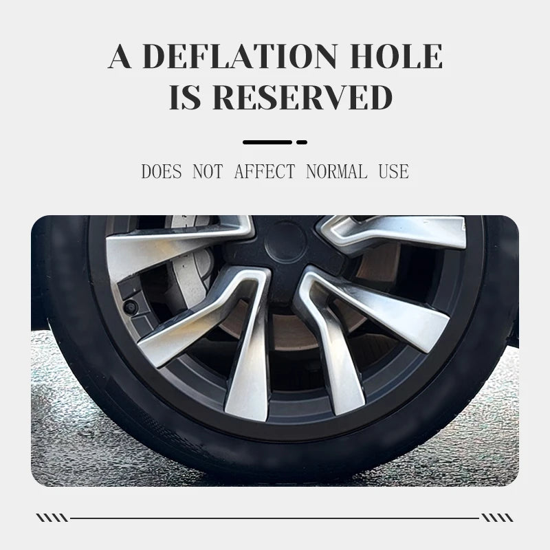 TSLLUG 4PCS 19 Inch Ring Protection Wheel Cover Design For Tesla Model 3 Highland 2024-2026 Hight Protective Rim Cover