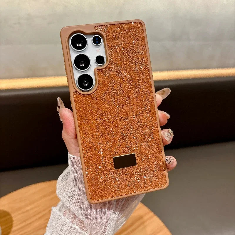 Trend Bling Glitter Diamond Case for Samsung Galaxy S26 S25 S24 S23 Plus Ultra Rhinestone Shockproof Hard Back Protective Cover Car Mobile World