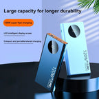 80000mAh High Capacity Power Bank 120W Super Fast Charging Powerbank Portable Battery Charger For iPhone Samsung Huawei xiaomi Car Mobile World