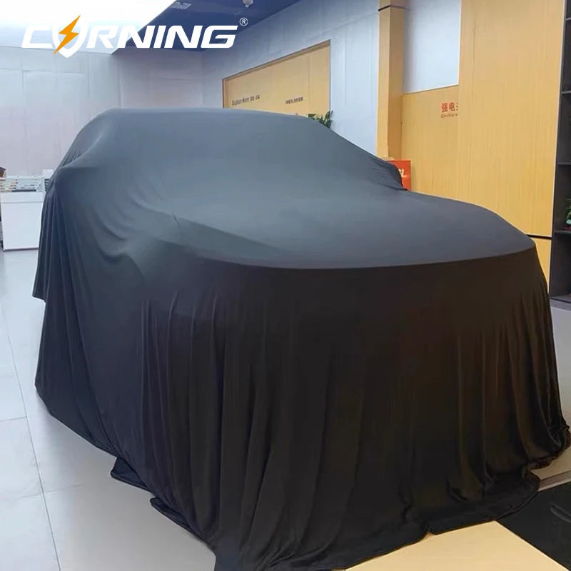 Customized Logo Unveiling Car Cover Car Auto Show Delivery Launch Special Unveiling Cloth 4S Show New Dustproof Car Reveal Cover Car Mobile World