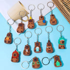 Creative Cute Capybara Keychains For Car Keychain Anime Cartoon Capibala Pendant  Women Doll Keyring Charm Holiday Gifts Jewelry CM World