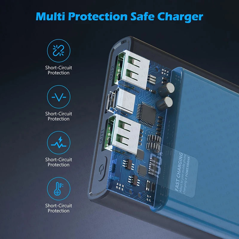 Lenovo Original 500000mAh Powerbank External Spare Battery Portable Charger For iPhone Samsung Super Fast Charging PowerBank