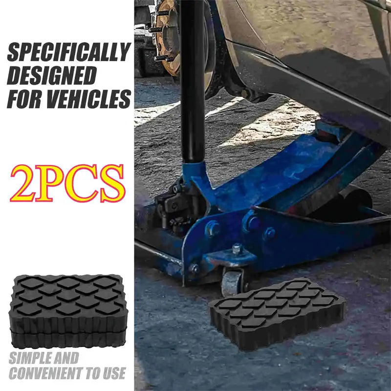 1/2Pcs Car Jack Rubber Pad Lift Blocks Floor Cars Parts Jacks Height Increasing Protective Pad Automotive Camper Stabilizer Pads CM World