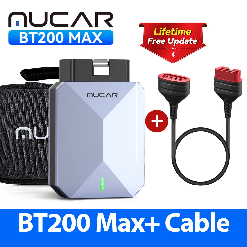 Lifetime Free Update MUCAR BT200 Max OBD2 Scanner CAN FD Bi-Directional Control All System Diagnostic Tool 15 Reset for All Cars Car Mobile World