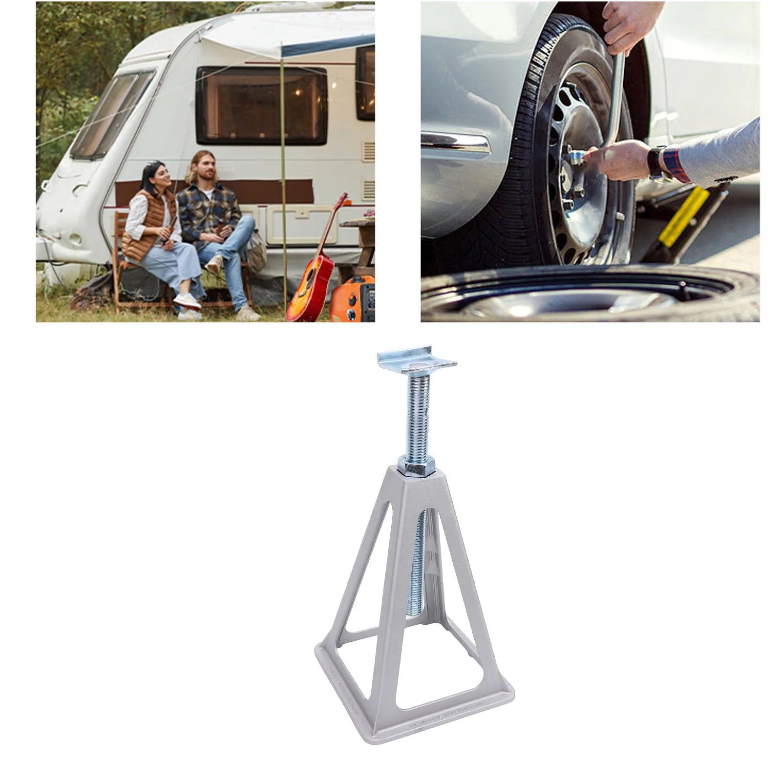 RV Stabilizer Jacks 2.7T Maximum Load Height Adjustable 28 to 44cm for Travel Trailers Motorhomes Trailer Stabilizer Jack CM World