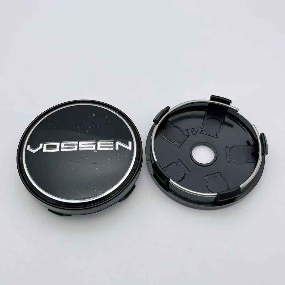 4pcs 60MM / Clips 56MM Car Wheel Center Caps VOSSEN Logo Emblem Badge Wheel Hubcaps Auto Rim Dust Cover Replace Car Accessories