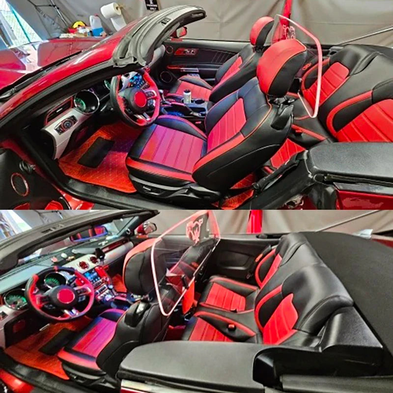 Custom Fit for 2015-2024 Mustang Coupe Car Seat Covers Full Set Durable Quality Material for Ford Mustang Coupe Gt CM World