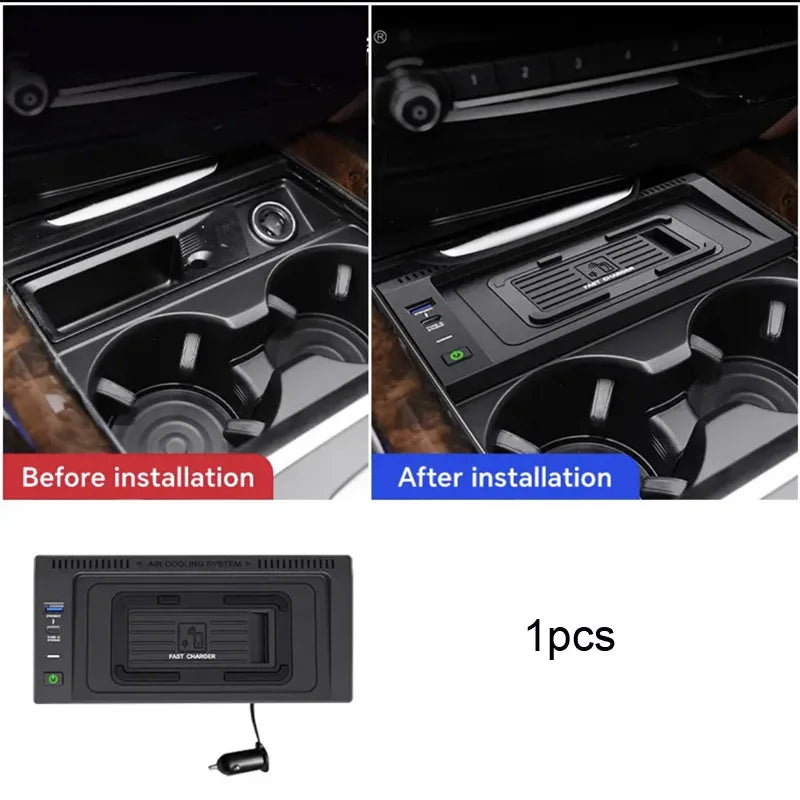 For BMW X5 F15 X6 F16 2014 2015 2016 2017 2018 15W Car wireless charger fast phone charger CM World