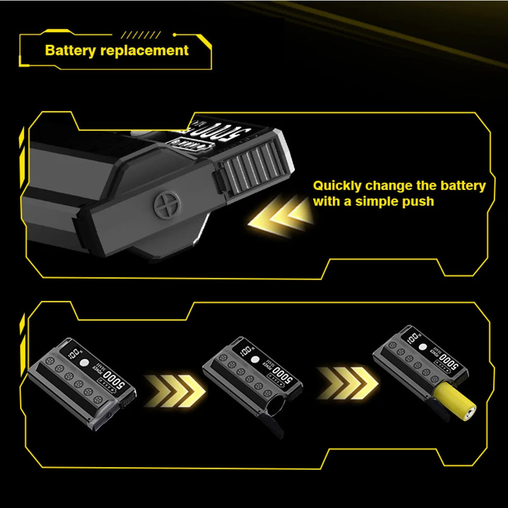 Portable Detachable Power Bank Case Fast Charging 22.5W Replaceable External 21700 Battery(Not Included) For iPhone 16 15 14